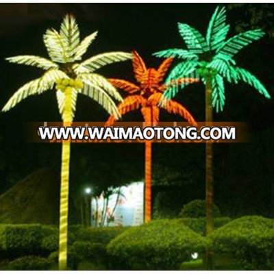 Home garden decorative 750cm Height outdoor artificial green flashing LED solar lighted up coconut palm trees EDS06 1402