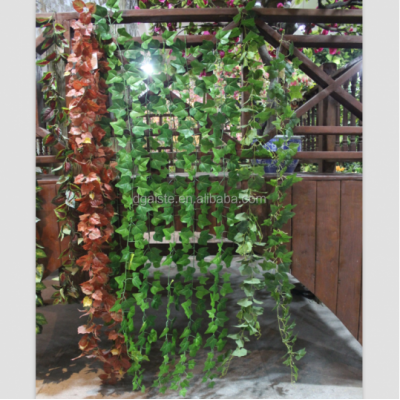 2 M Long Leaf Rattan Artificial Hanging Vine With Fire Retardancy And Uv Resistance