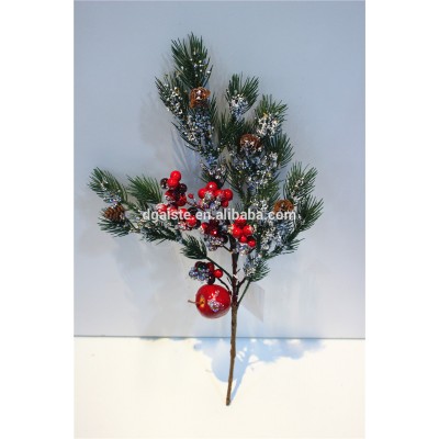 dry tree branch LGH15-15 red fruit pinecone tree branch party festival ornament