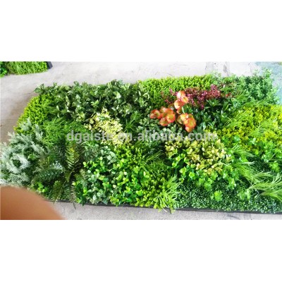 Home and outdoor decoration synthetic cheap artificial vertical green grass wall E08 04B04