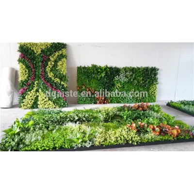 Home and outdoor decoration synthetic cheap artificial vertical green grass wall E08 04B03