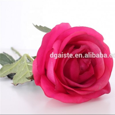 Hot sale artificial flowers fabric artificial pink rose decor