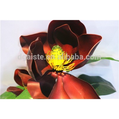 artificial big dark red magnolia flower [LZY-B16PU/08-30/306] ( simulation flowersof ESTE for home/hotel/house/decoration)