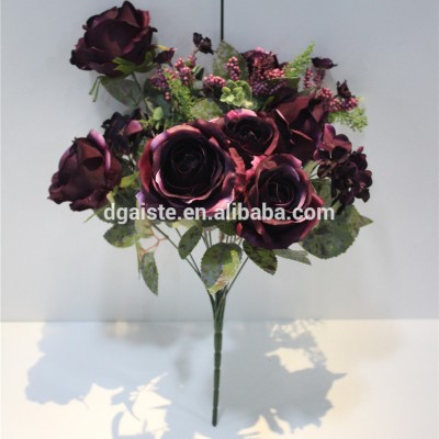 brand name decorative artificial flowers red bundled rose big rose flower