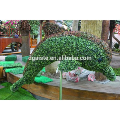 grass statue amusement park ornament garden decor dolphin grass sculpture