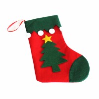 christmas tree design non-woven christmas gift decoration sock