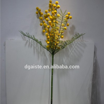 Dry flower decorated artificial yellow balls plastic plant wholesale