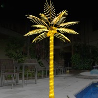 Height 6 m of artificial led light palm tree coconut tree