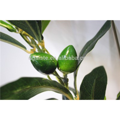 Home garden decoration 60cm height green olive leaf sticks metal tree branches EYG04 0802