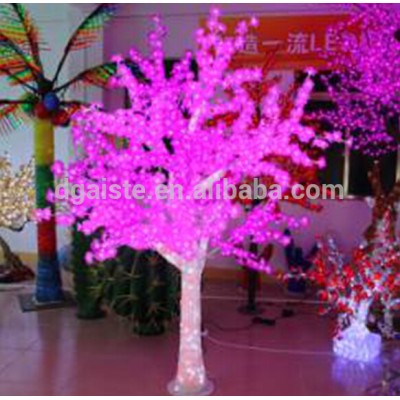 Home garden decorative 250cm Height outdoor artificial pink flashing LED solar lighted up trees EDS06 1418