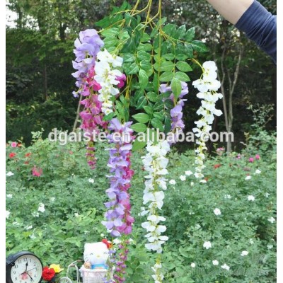 Top lovely artificial wisteria flower durable and beautiful plastic aromatic artificial flower vine vertica