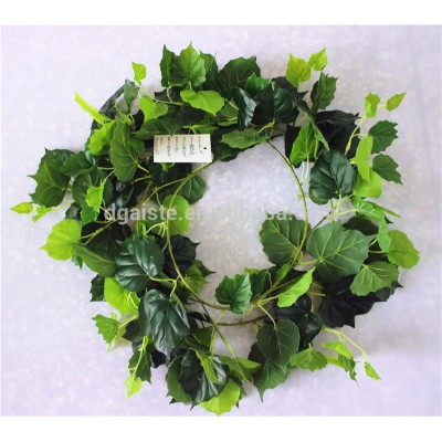 vertical garden wall hanging 240cm Long cheap make fake recycling plastic PE Boston ivy vine artificial plant EMX10 3006