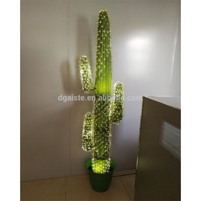 1.5m 5ft Height artificial outdoor LED solar lighted up potted cactus tree plant E03 2701