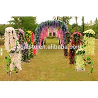 vertical plastic flower wisteria hanging vine artificial garden wedding vine