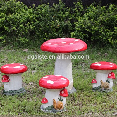 Park Environmental resin garden mushroom shaped tables